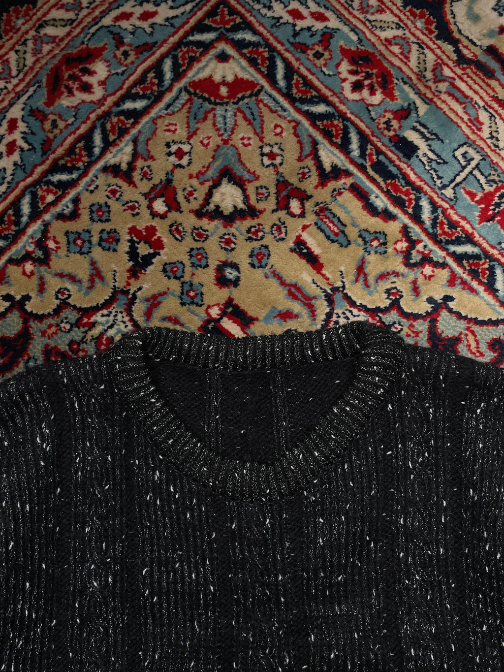 Black Art Knitted Relaxed Fit  Sweater