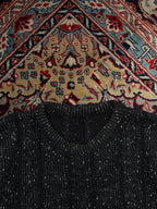Black Art Knitted Relaxed Fit  Sweater