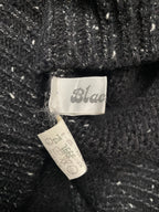 Black Art Knitted Relaxed Fit  Sweater