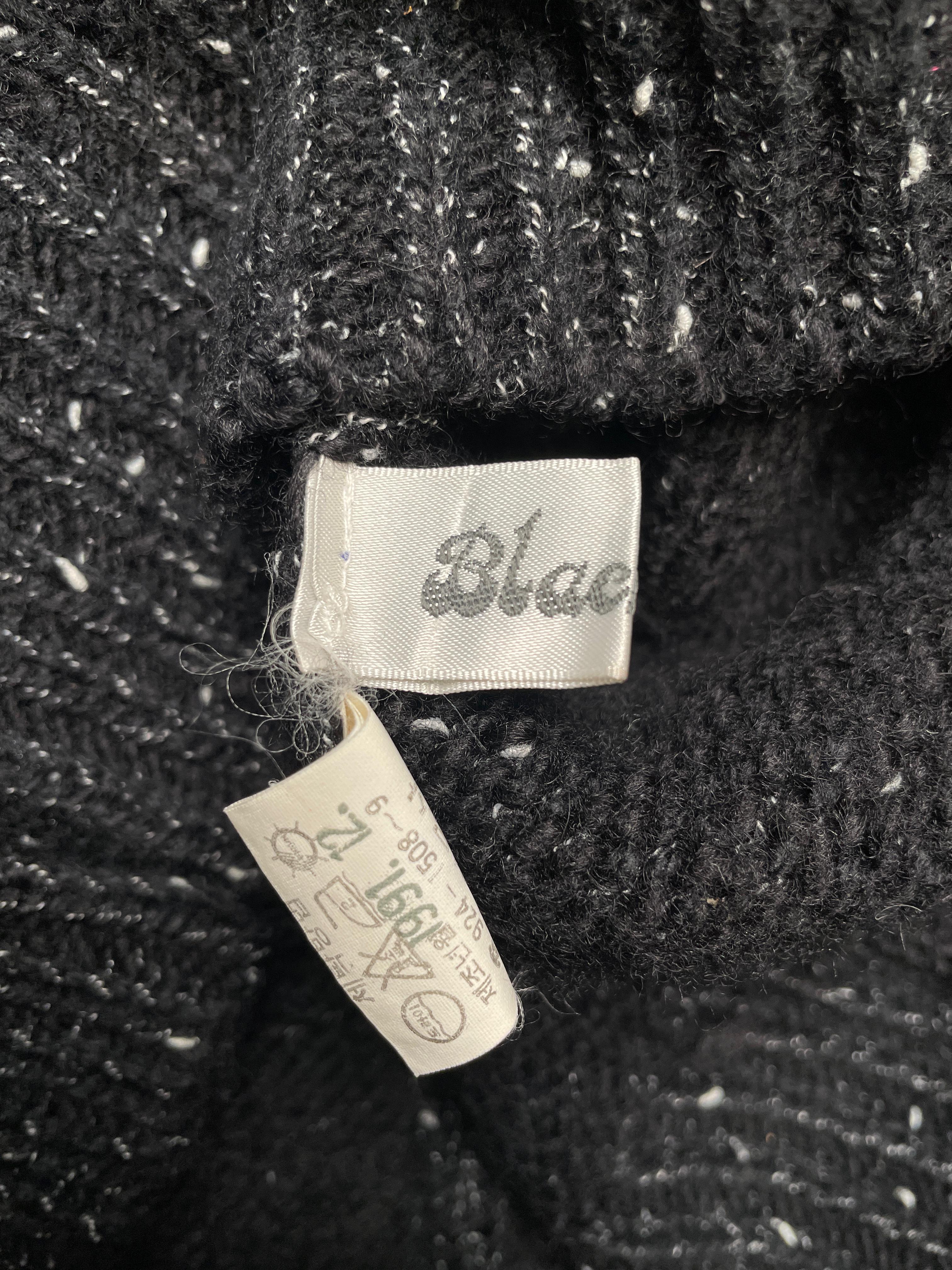 Black Art Knitted Relaxed Fit  Sweater