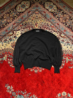 Spick and Spain Black Sweater with Sheer Balloon/Puff Sleeves