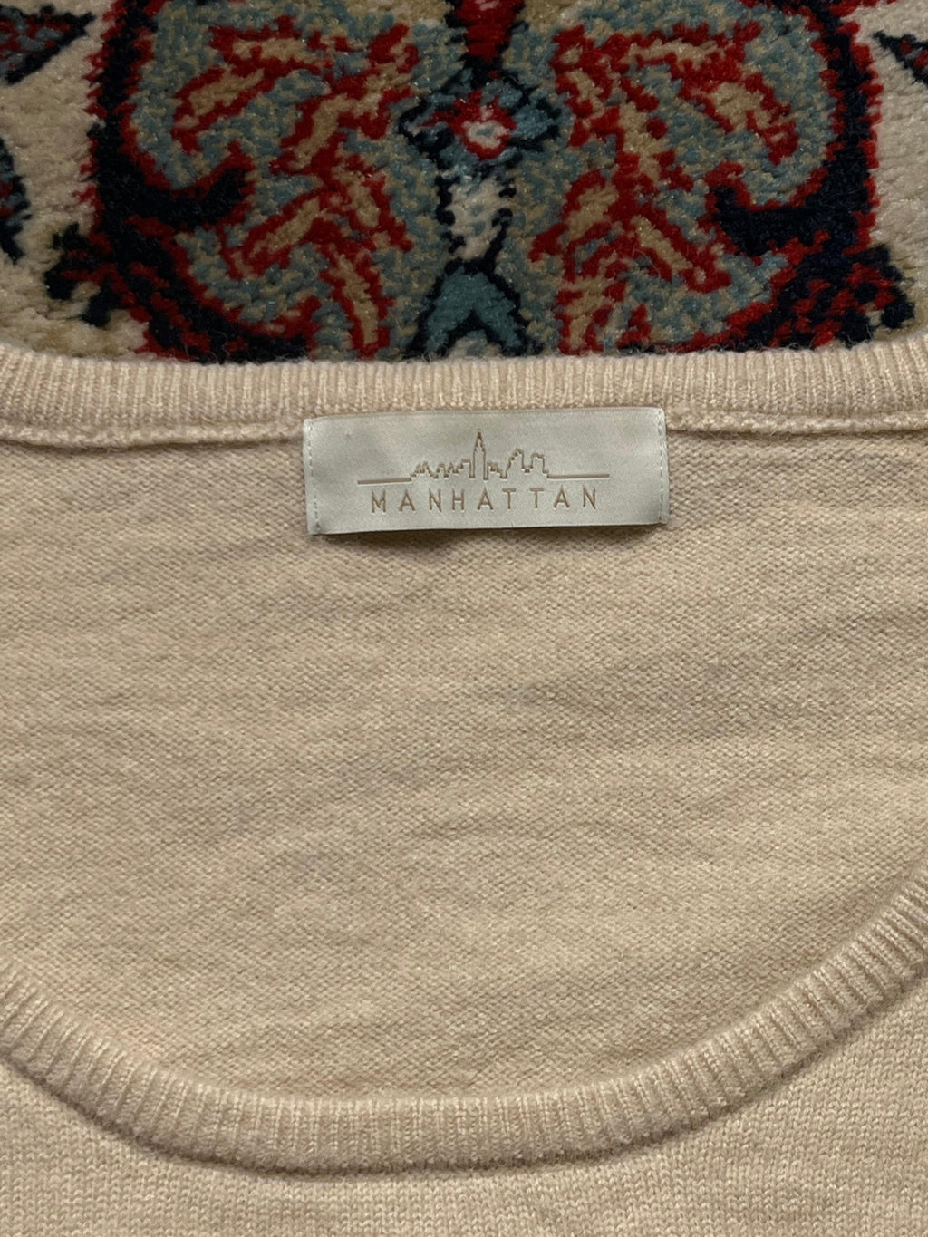 Manhattan Beige Boxy Fit Sweater