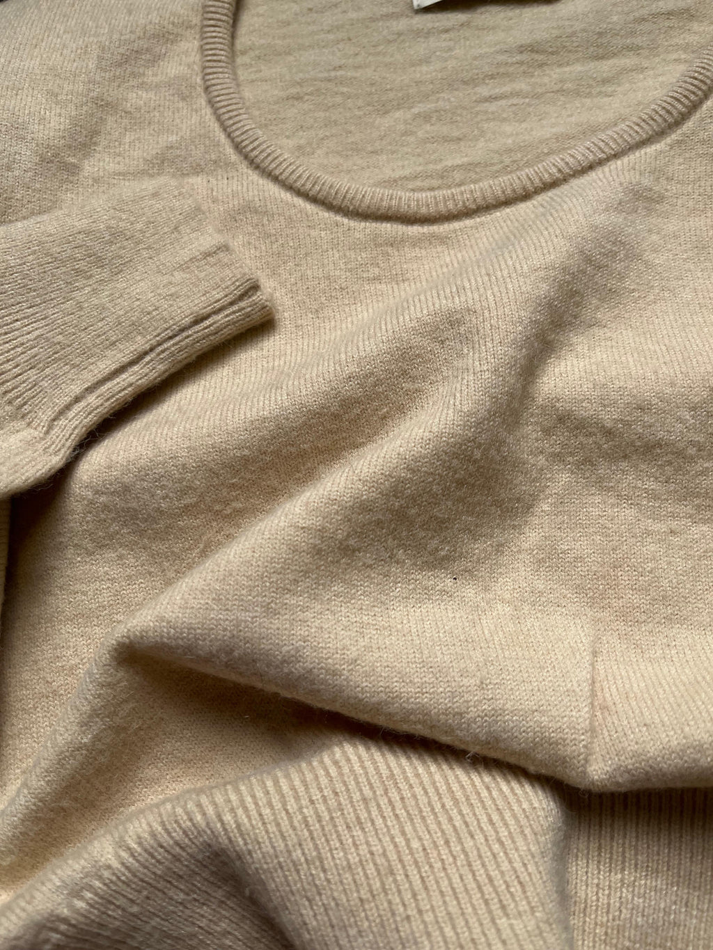 Manhattan Beige Boxy Fit Sweater