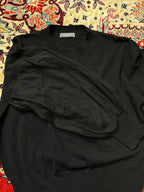 Spick and Spain Black Sweater with Sheer Balloon/Puff Sleeves
