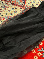 Spick and Spain Black Sweater with Sheer Balloon/Puff Sleeves