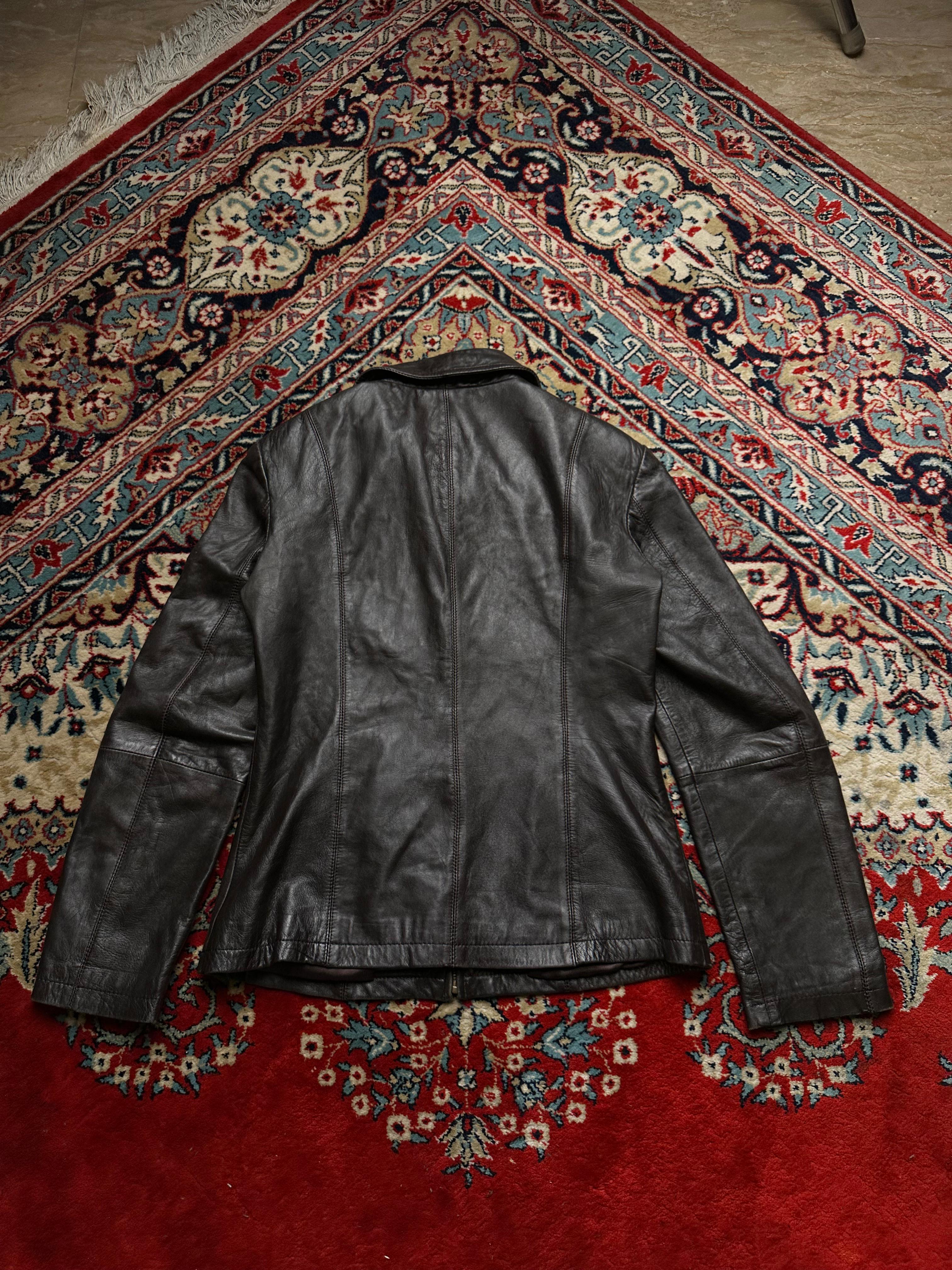 IN EXTENSO BIKER LAMBSWOOL LEATHER JACKET