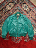 GREEN FANG IGNITION BOXY FIT LEATHER JACKET