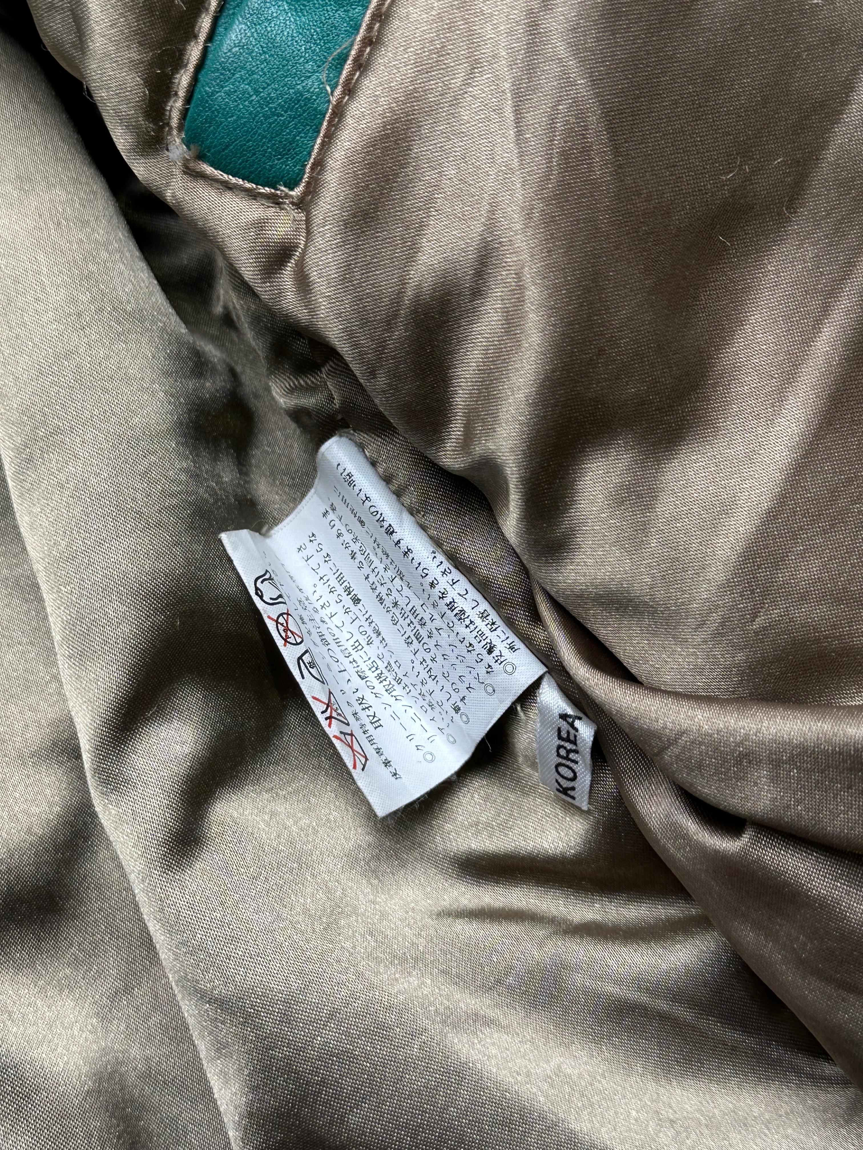 GREEN FANG IGNITION BOXY FIT LEATHER JACKET