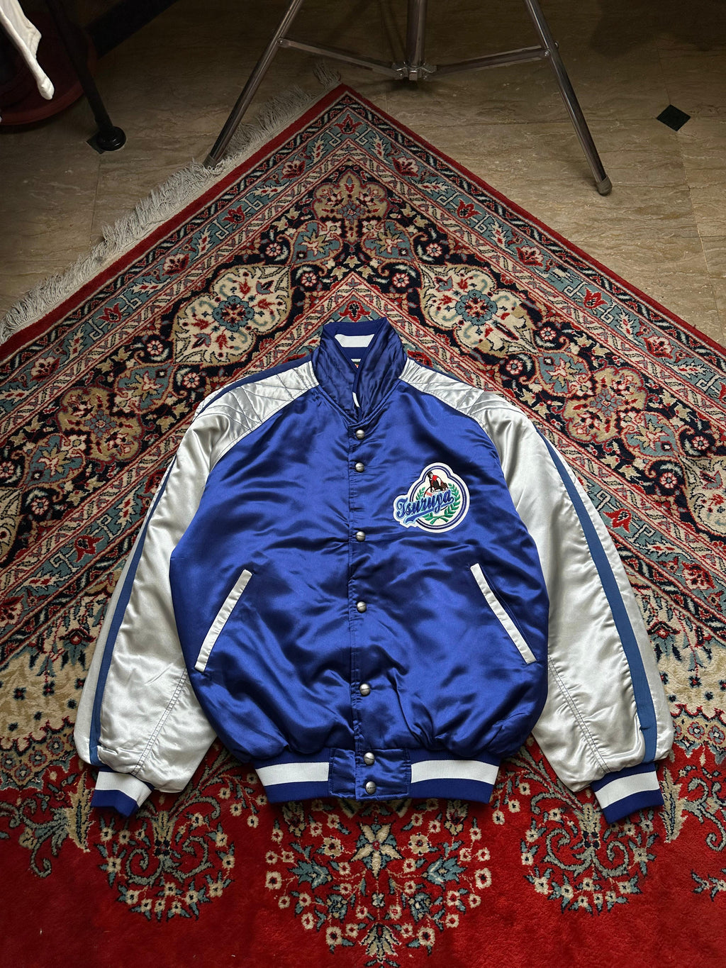 MIZUNO VINTAGE BAGGY CROPPED BOMBER JACKET