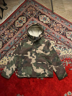 VANS CAMO RELAXED FIT DENIM HOODIE w FLEECE LINING