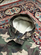 VANS CAMO RELAXED FIT DENIM HOODIE w FLEECE LINING