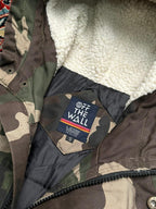 VANS CAMO RELAXED FIT DENIM HOODIE w FLEECE LINING