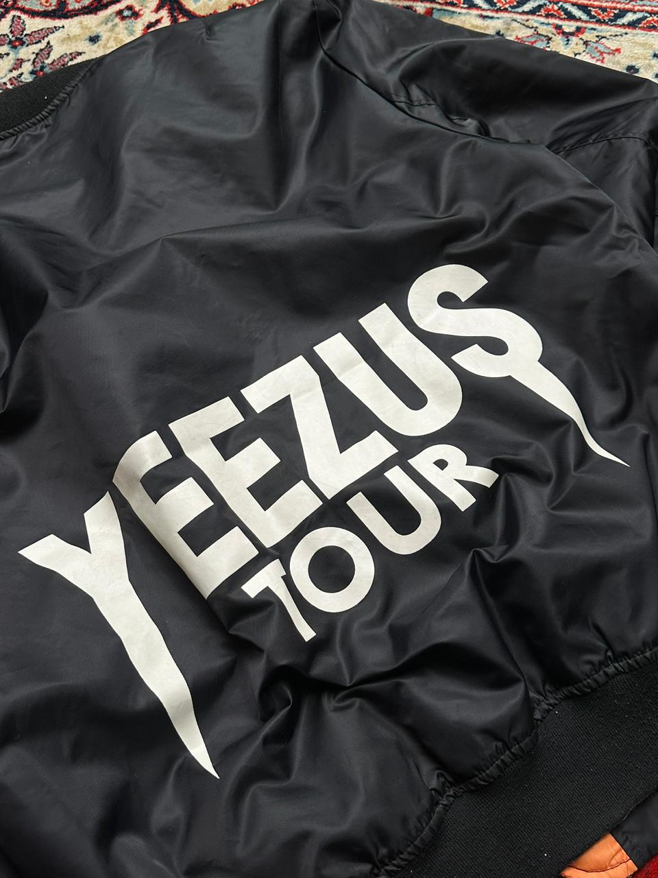 RARE VINTAGE Yeezus Tour MA-1 Bomber Flight Jacket Black with Orange Lining