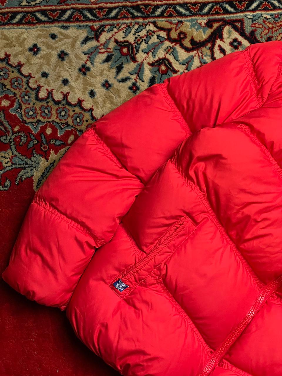 EVISU RED DUCK DOWN PUFFER JACKET