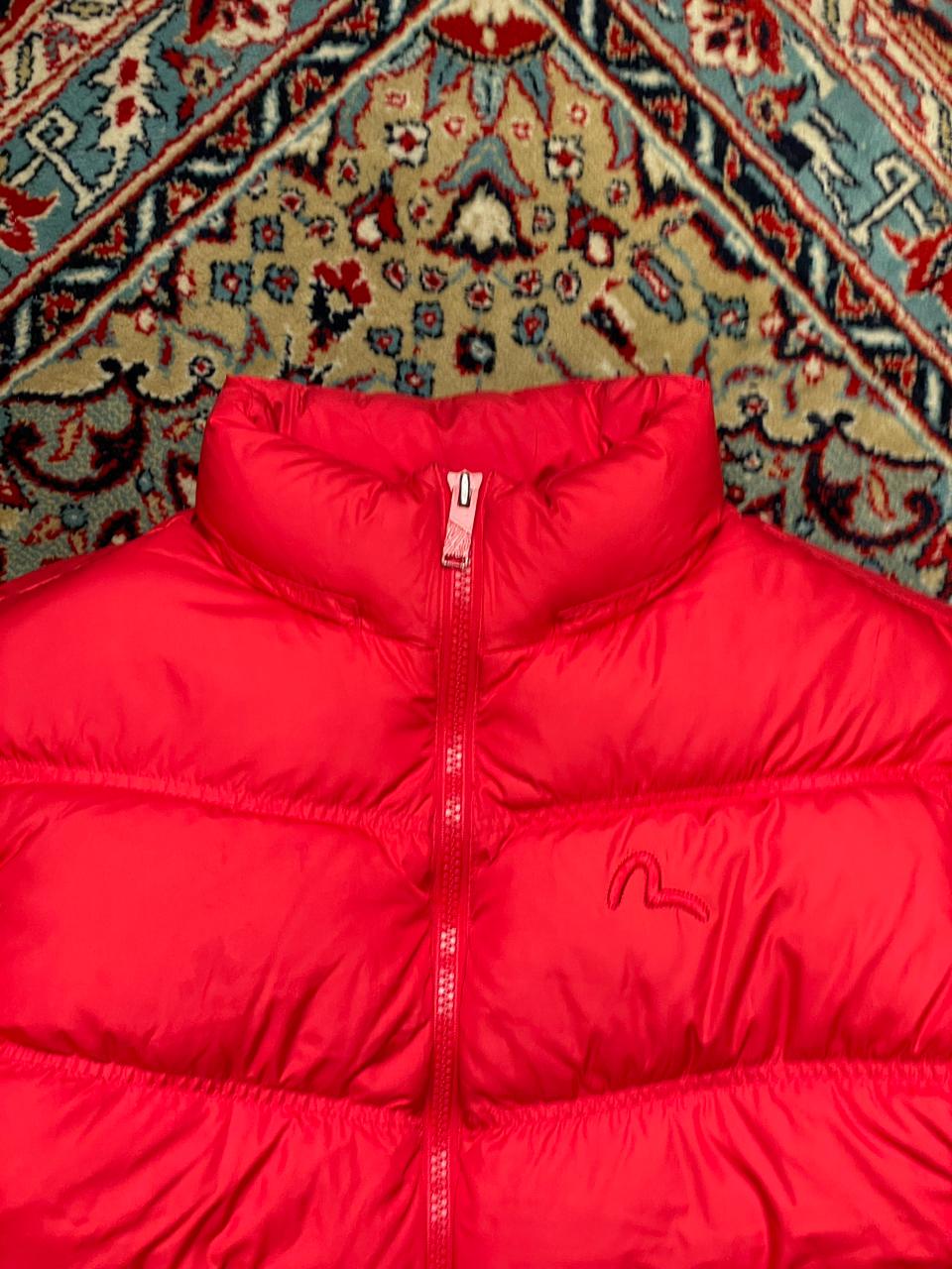EVISU RED DUCK DOWN PUFFER JACKET