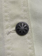 VINTAGE GREEN DENIM LACY BUTTON DOWN
