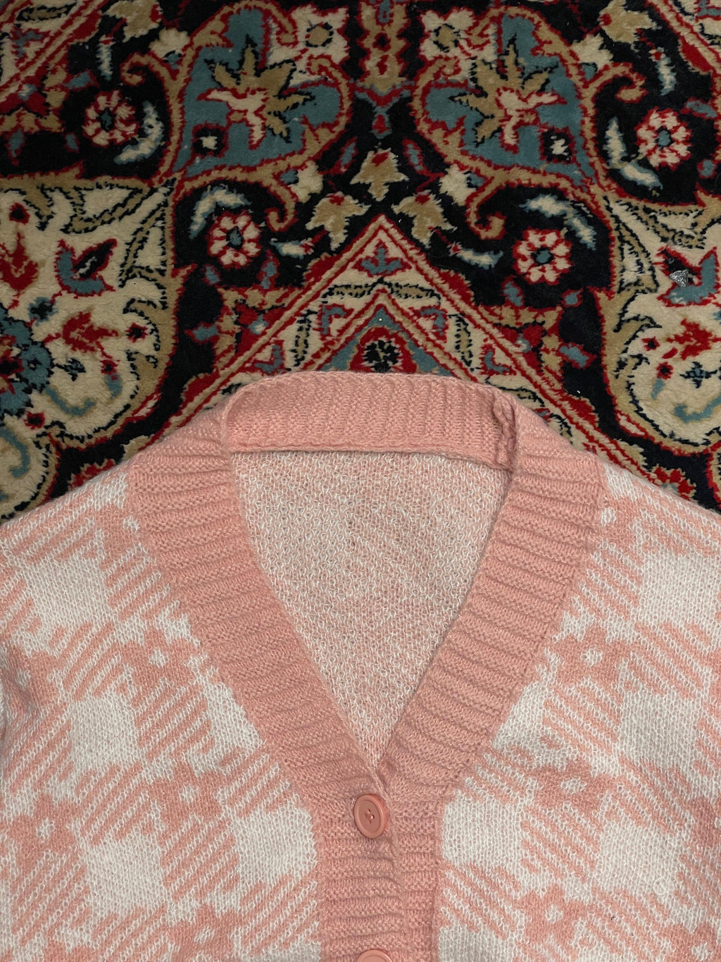 women relaxed fit pink printed Cardigan