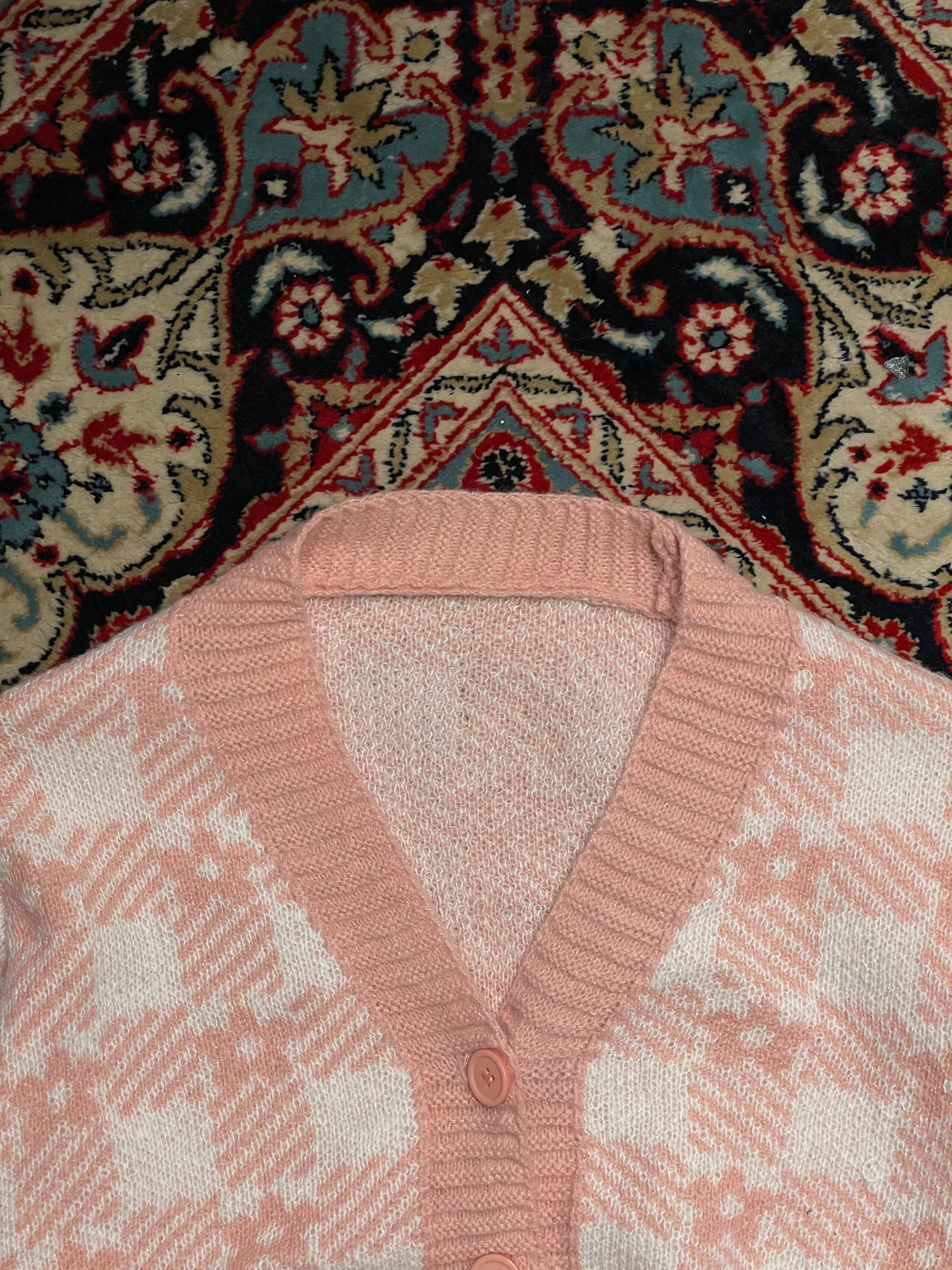 women relaxed fit pink printed Cardigan