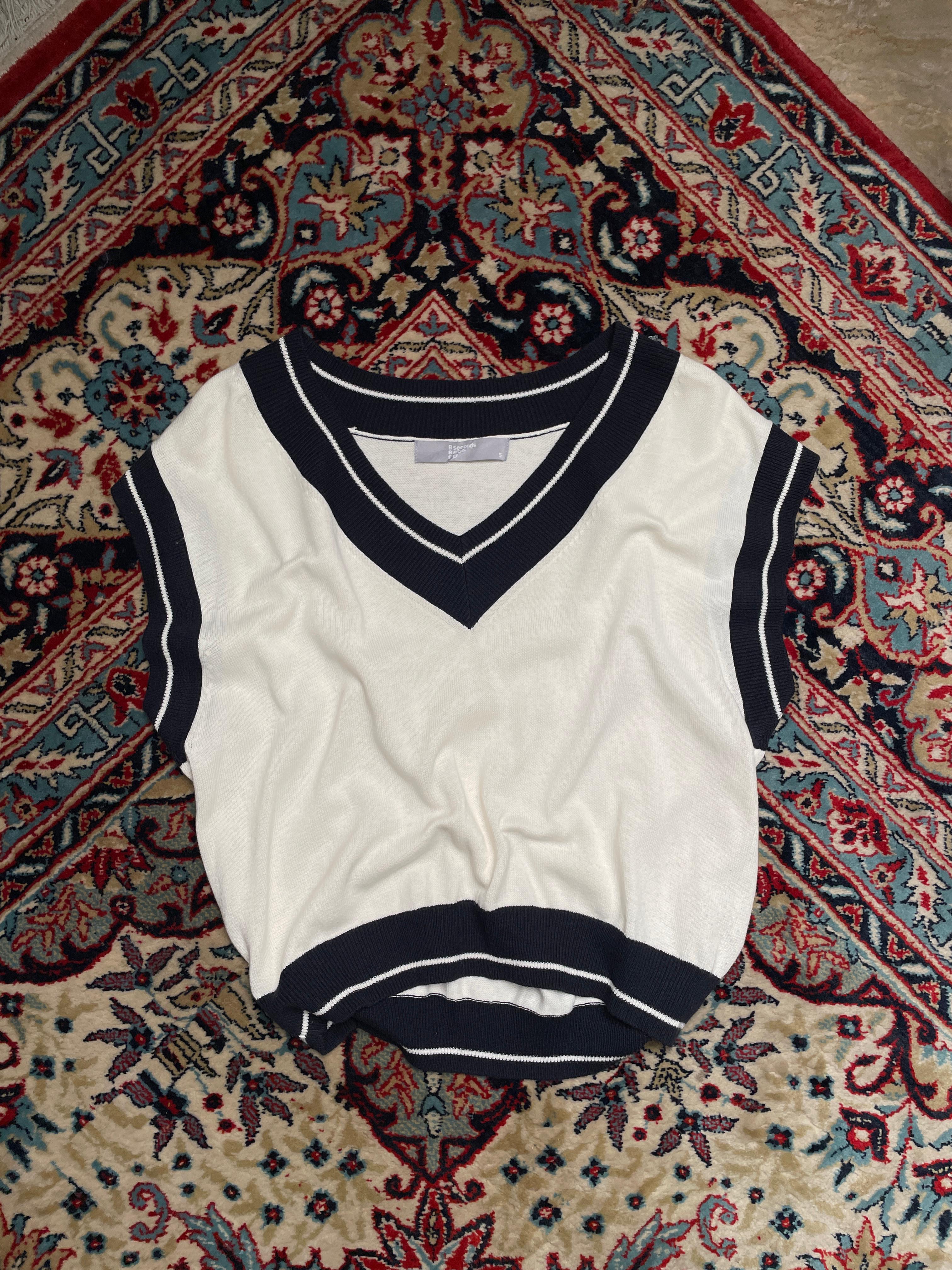 8 seconds sleeveless knitted sweater 