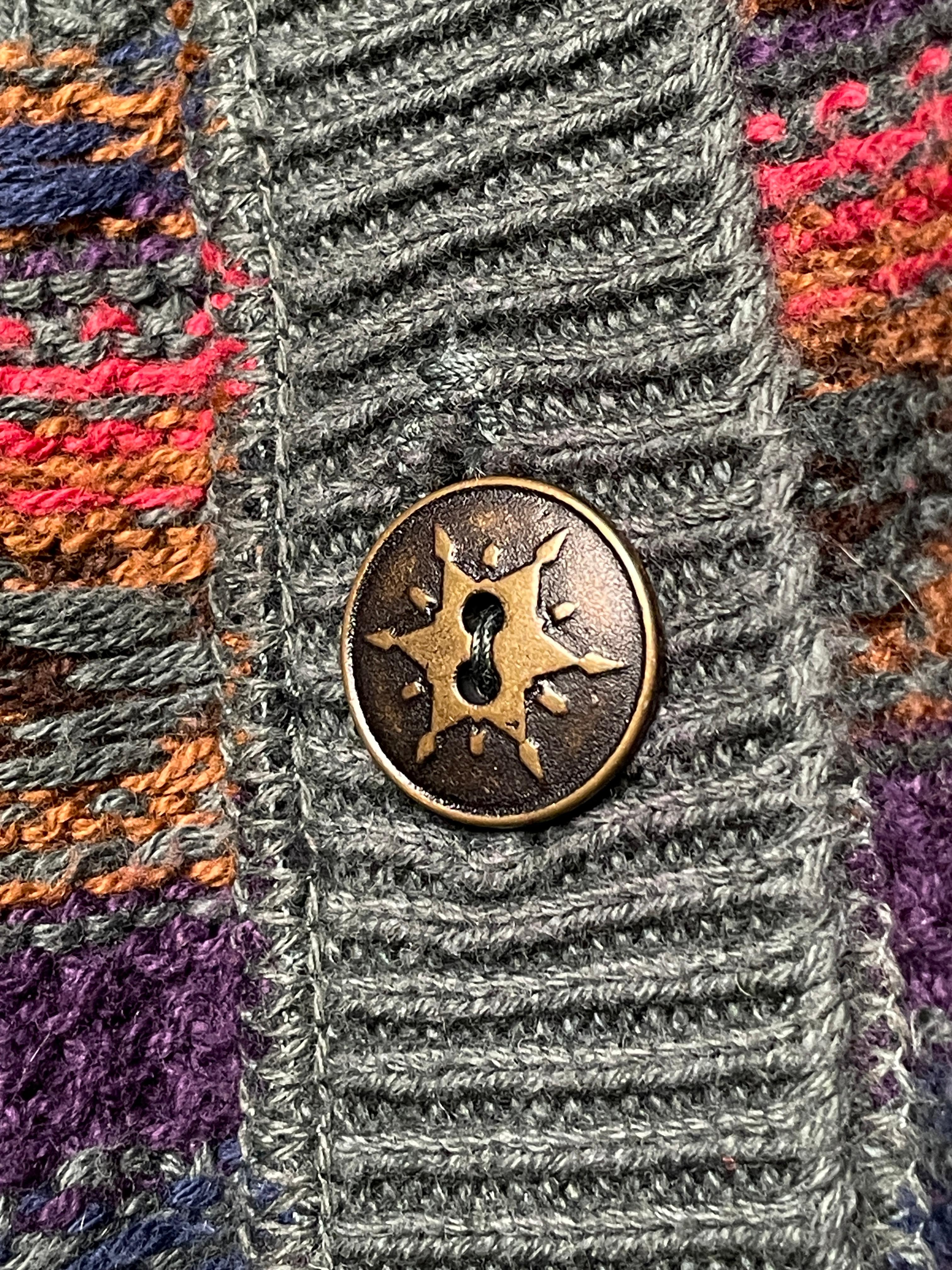 Outpost vintage green knitted cardigan 