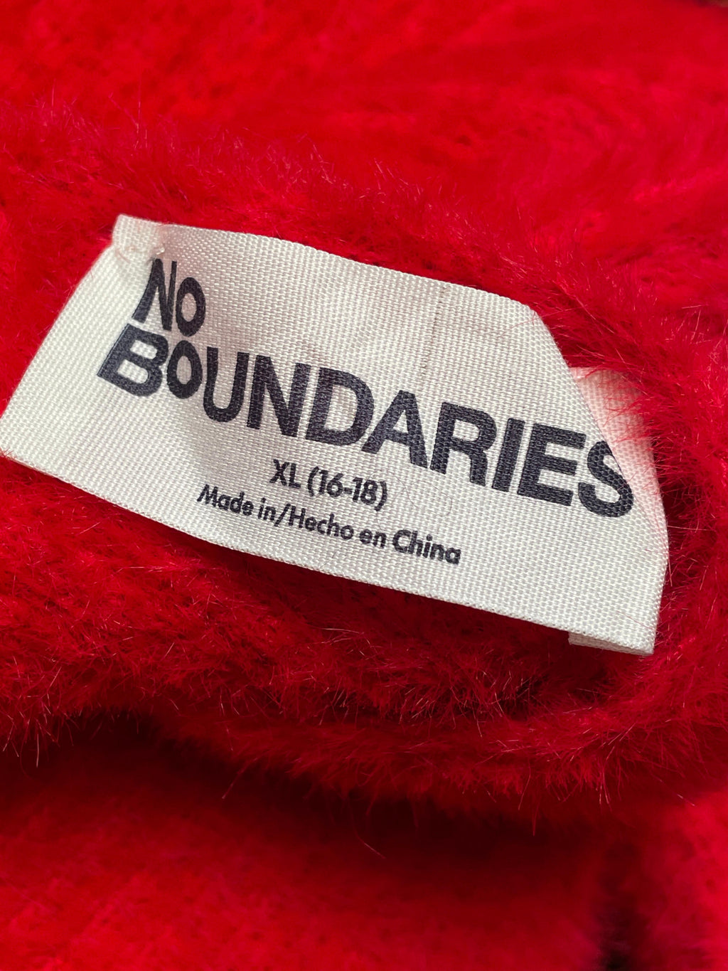 No boundaries red sweater