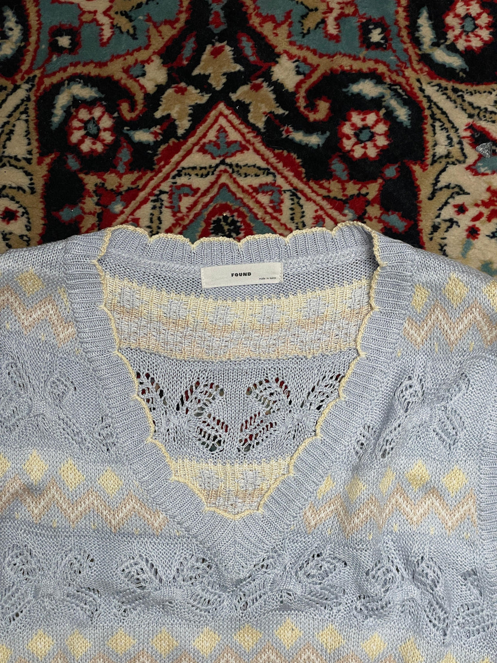 knitted butterfly boxy sweater by found