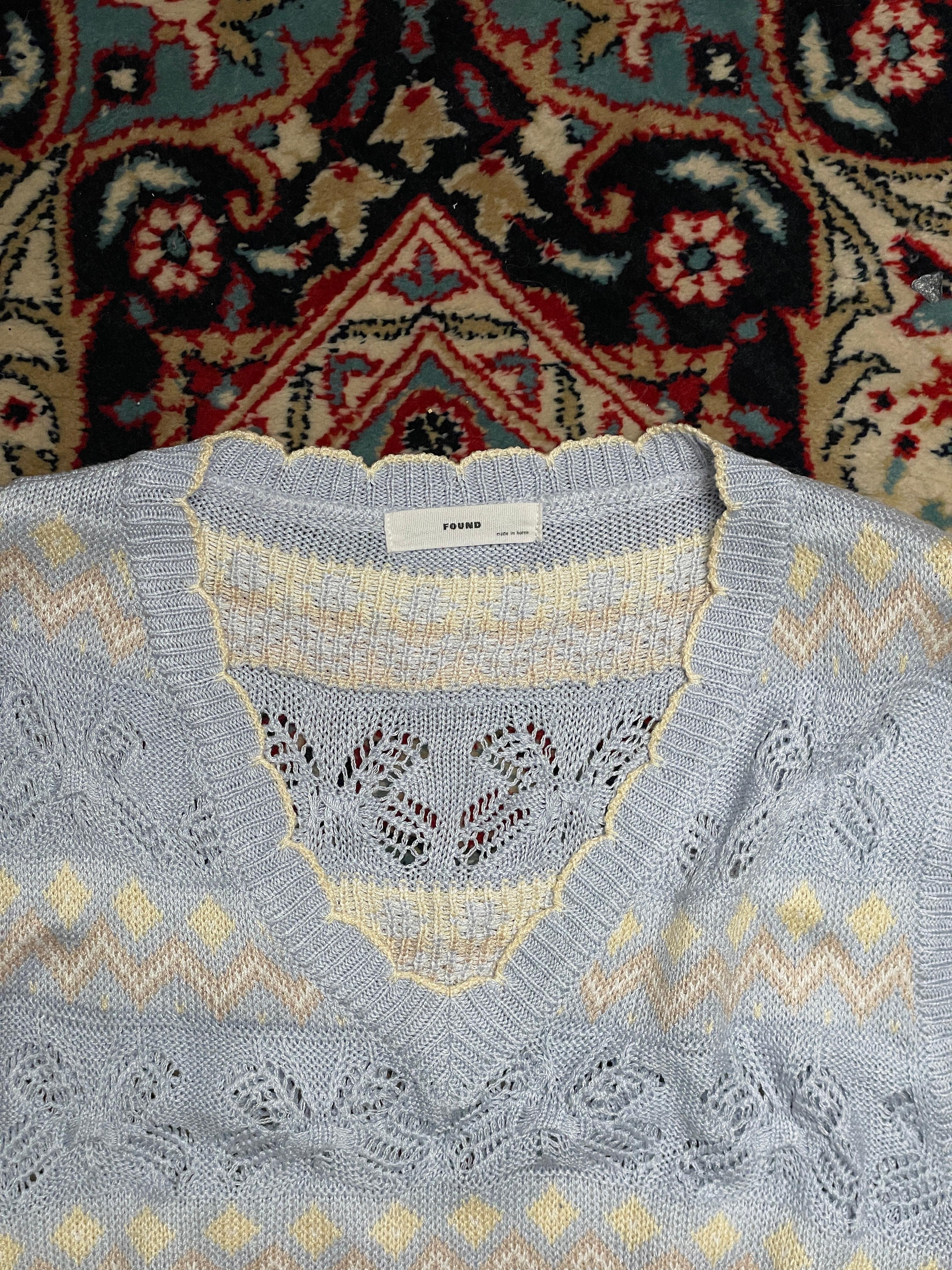 knitted butterfly boxy sweater by found