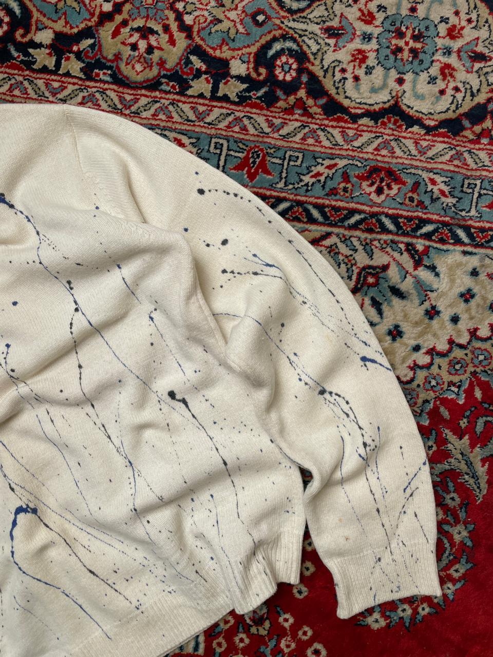 The Homme Loose Pain splatter all over relaxed fit sweater