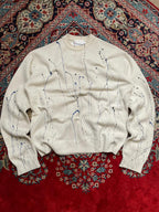 The Homme Loose Pain splatter all over relaxed fit sweater