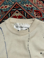The Homme Loose Pain splatter all over relaxed fit sweater