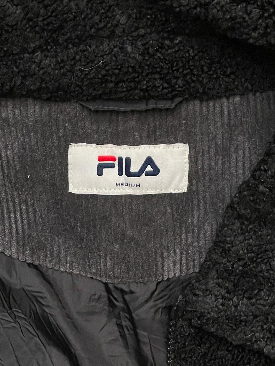 Fila black sherpa jacket