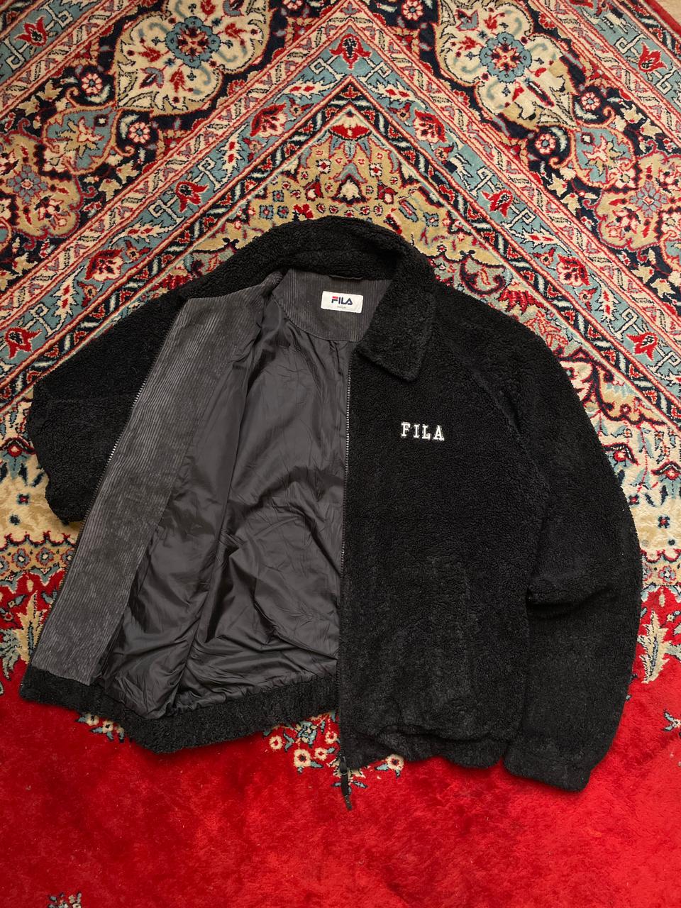 Fila black sherpa jacket