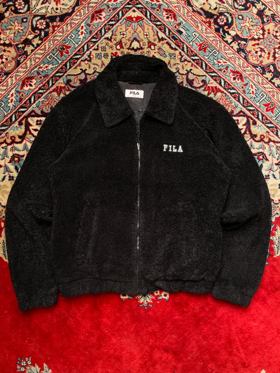 Fila black sherpa jacket