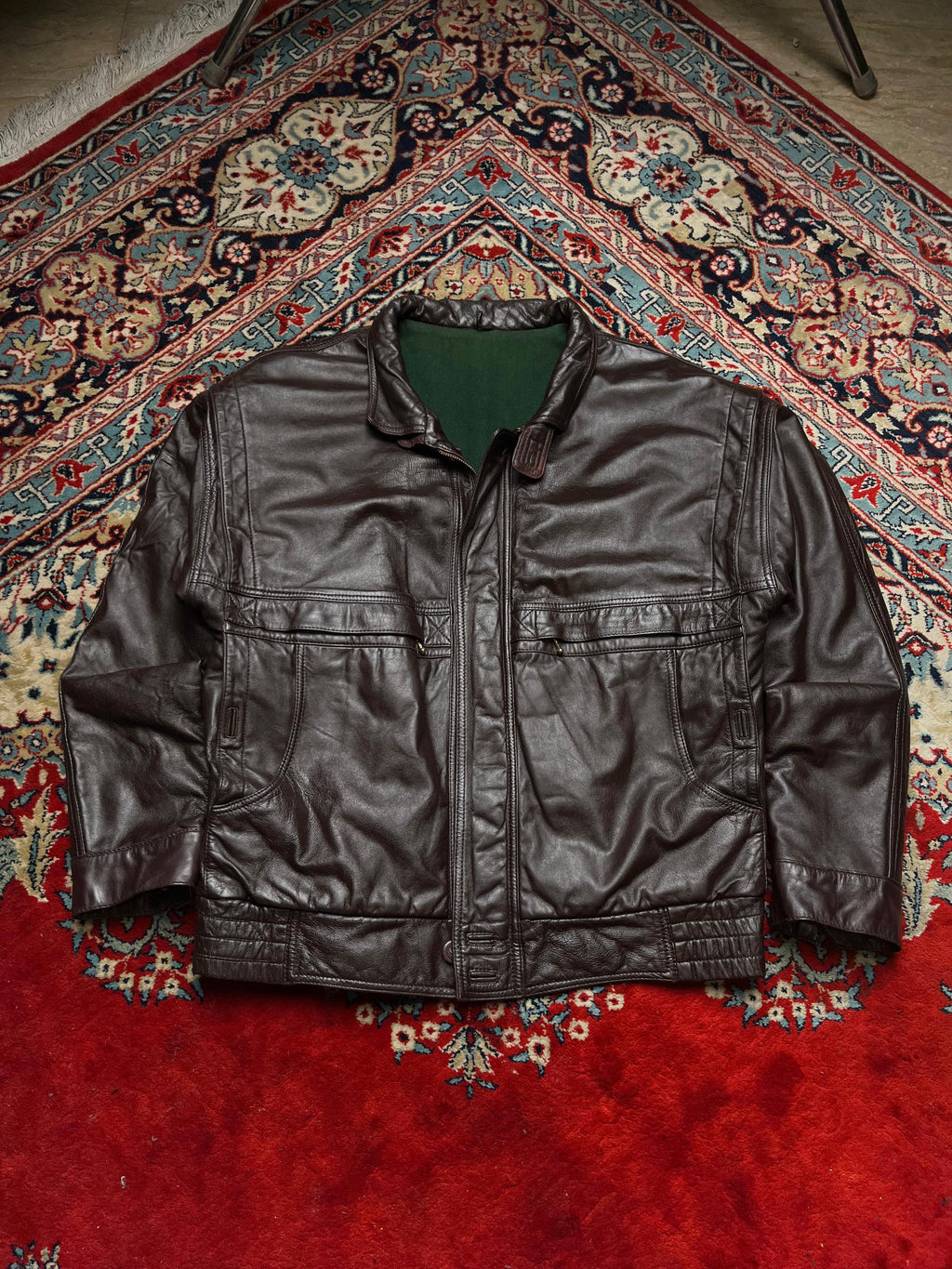 Decade Classic Style Vintage Brown Leather Jacket