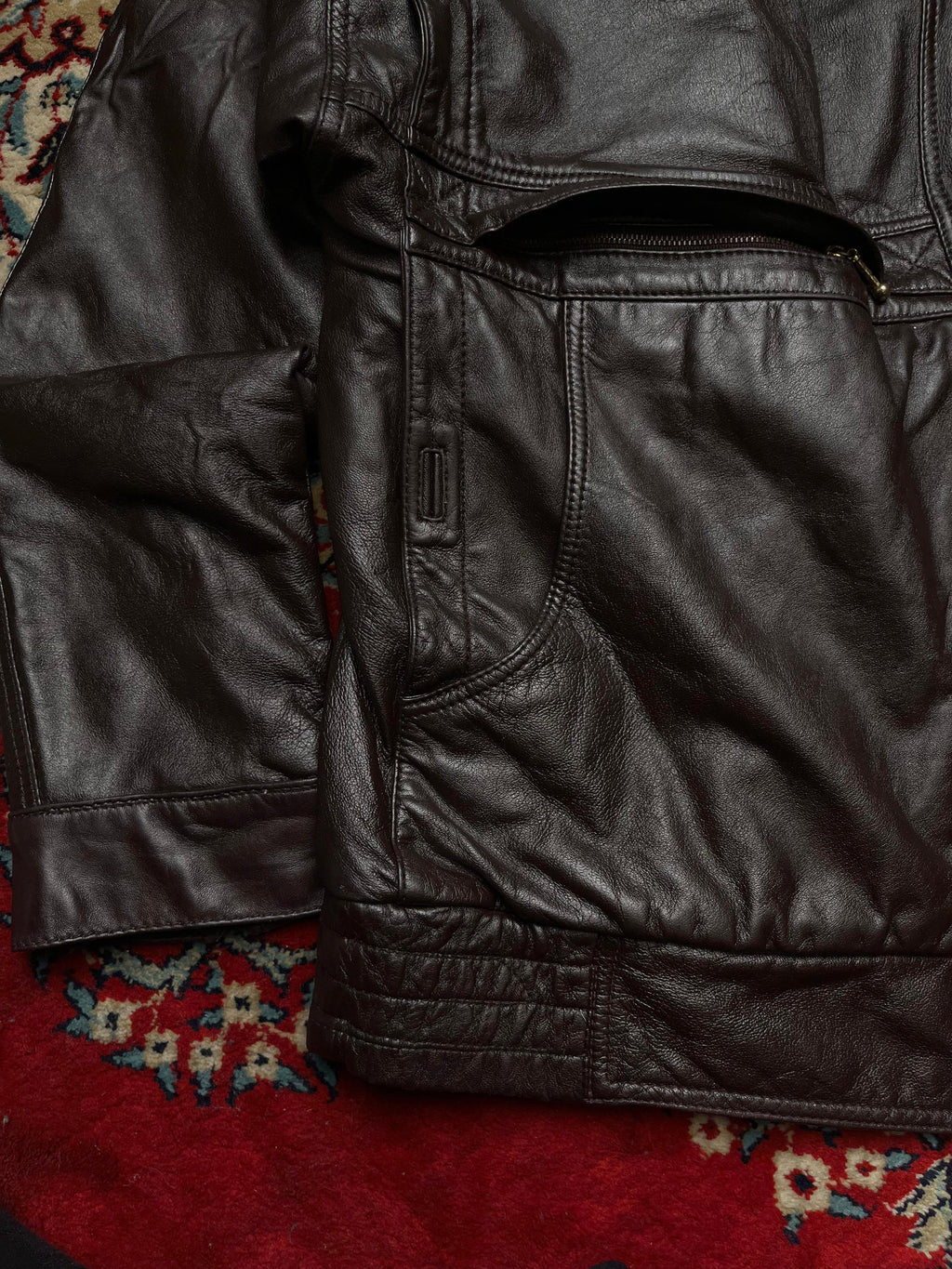 Decade Classic Style Vintage Brown Leather Jacket