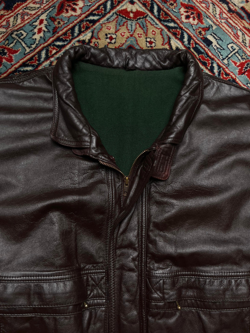 Decade Classic Style Vintage Brown Leather Jacket