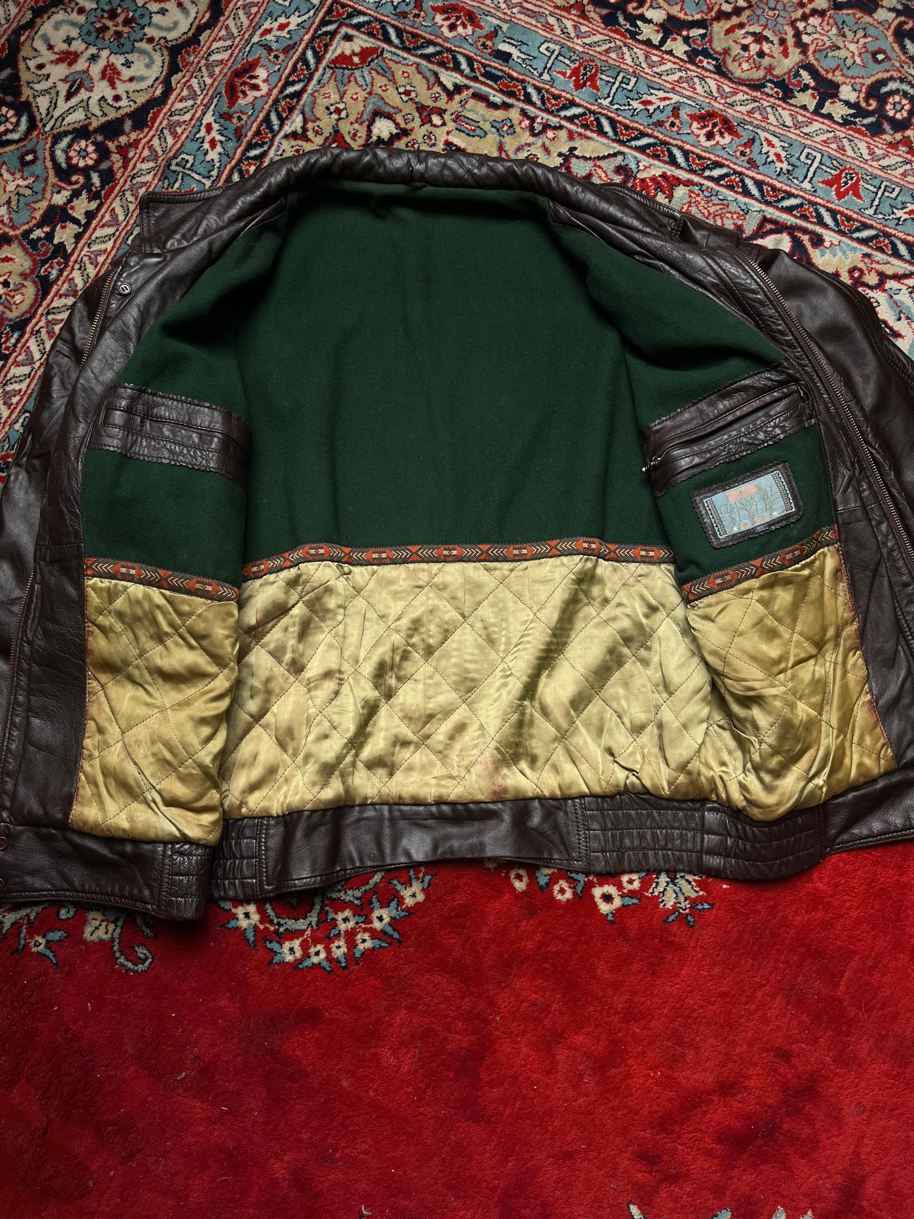 Decade Classic Style Vintage Brown Leather Jacket