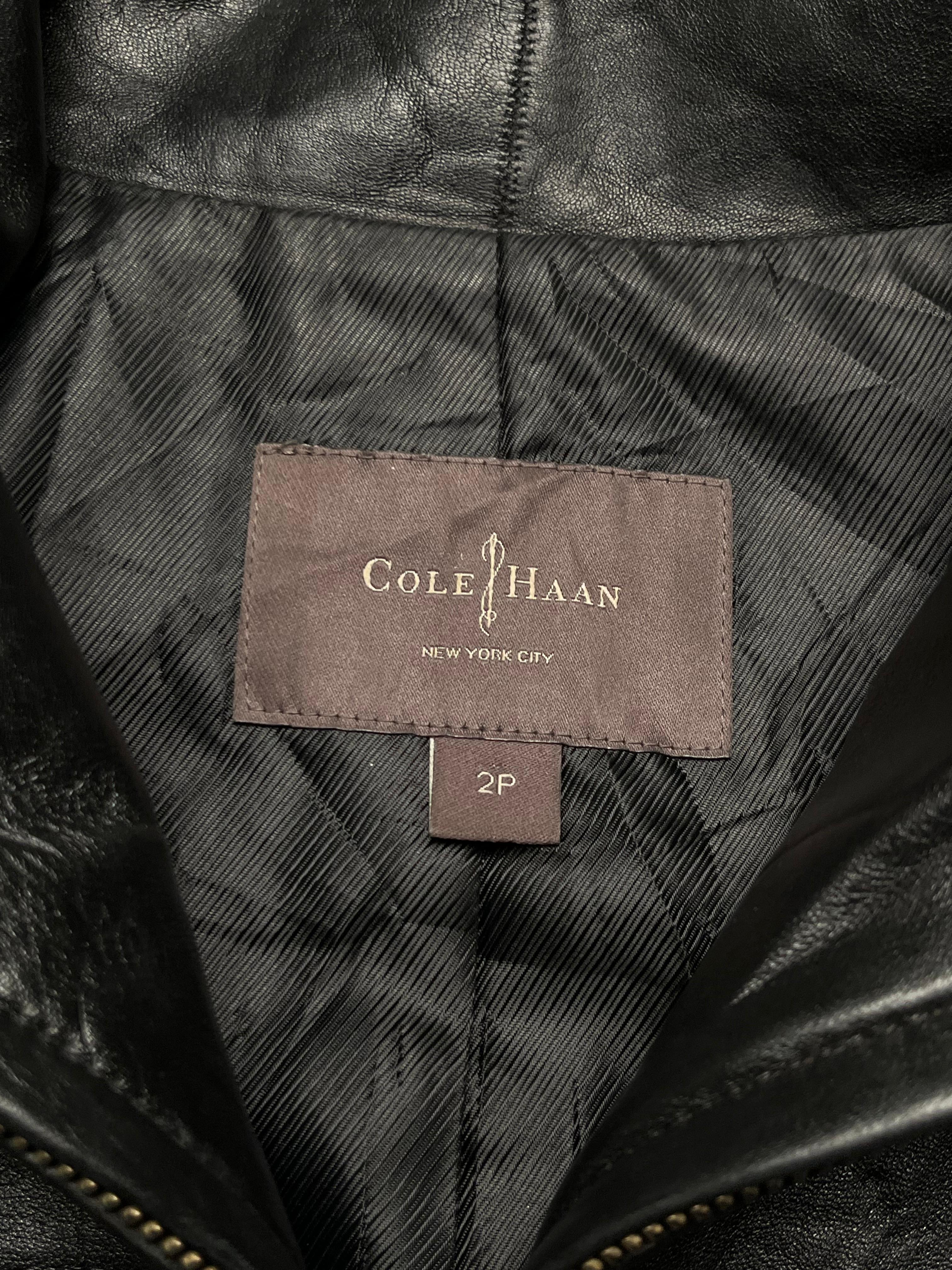 Cole Haan Black Leather Jacket