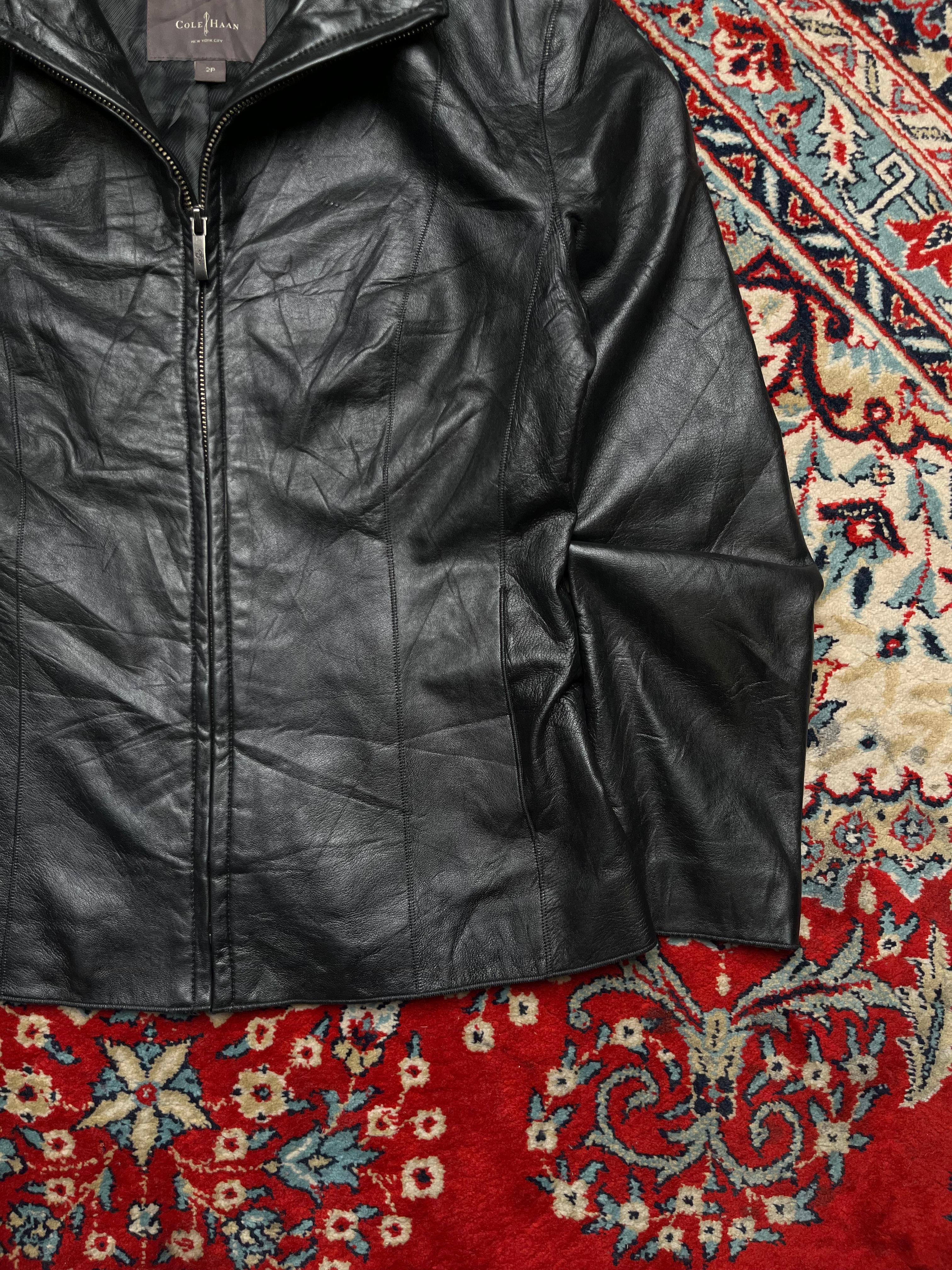 Cole Haan Black Leather Jacket