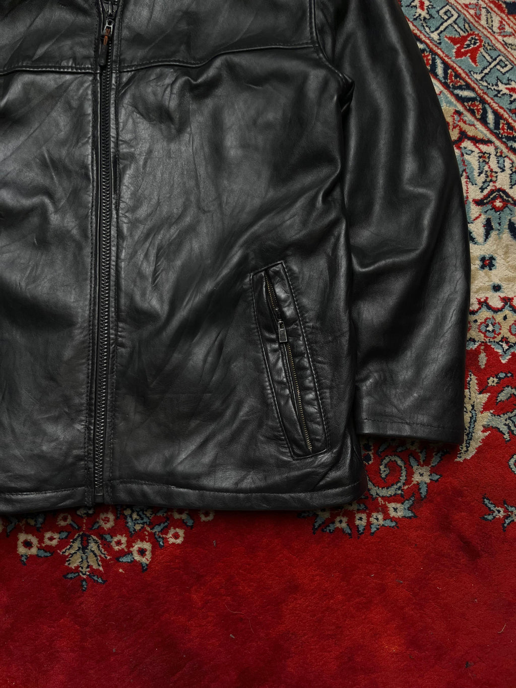 VINTAGE HEAVY WEIGHT Biker Leather Jacket