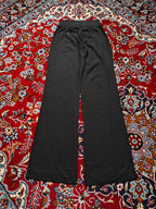 Dorosi Women Black Linen Wide Fit Trousers - 24
