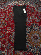 Vintage Black Pinstripe Pleated Cuffed Straight Fit Dress Pants - 30