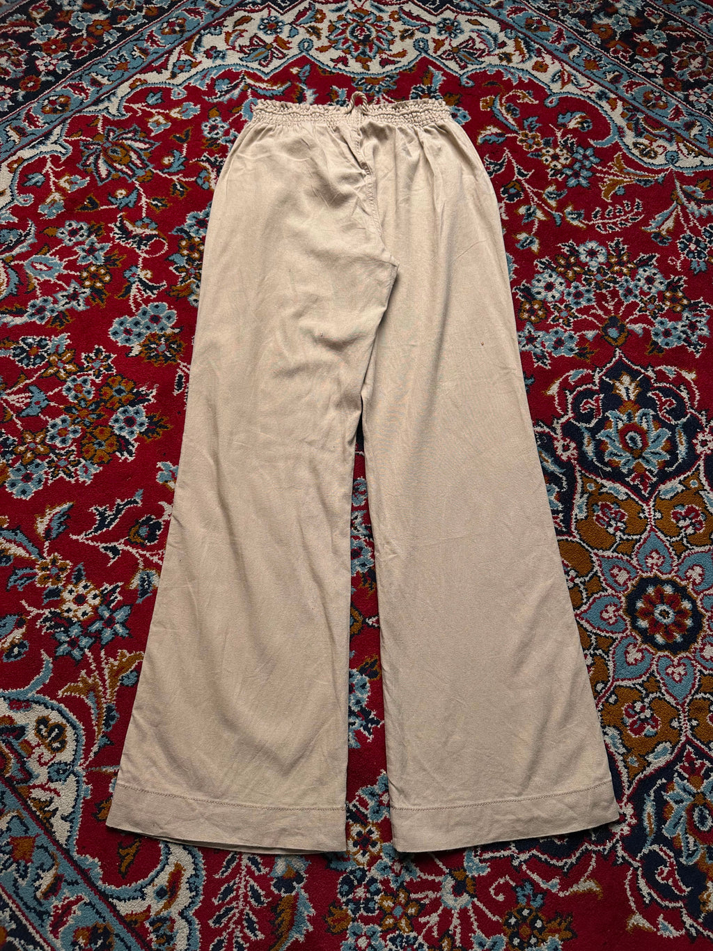 Cisono Women Taupe Beige Linen Trousers - 26