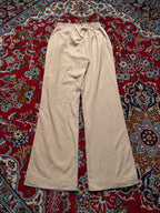 Cisono Women Taupe Beige Linen Trousers - 26