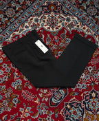 Vintage Black Pinstripe Pleated Cuffed Straight Fit Dress Pants - 30