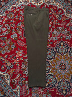 Vintage Luigi Vesari Wool Pleated Olive Brown Dress Pants - 32