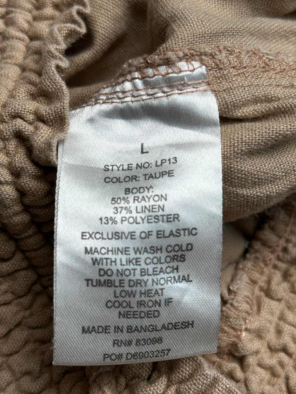 Cisono Women Taupe Beige Linen Trousers - 26