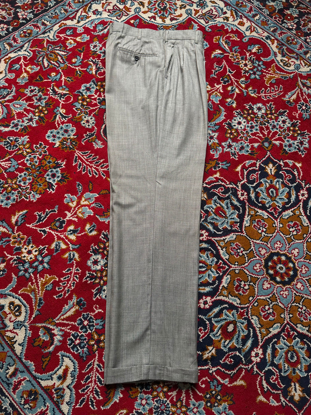 PR Principio Grey Double Pleated Cuffed Dress Pants - 32