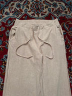 Joe Fresh Women Beige Linen Wide Fit Trousers - 24