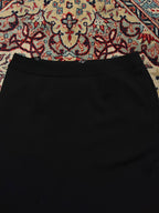 Classic Black High Waist Formal Skirt - 30